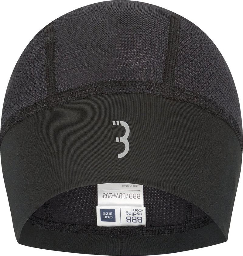 Bbb gorra para casco de ciclismo de verano - gorra de ciclismo para debajo del casco - 10-25 °c - parte superior de malla para ventilación adicional - negro - talla única - gorra cómoda para casco de bicicleta bbw-293