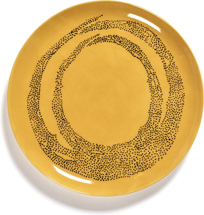 Serax - fiesta ottolenghi - plato l - amarillo negro - 26 ø - 2 piezas