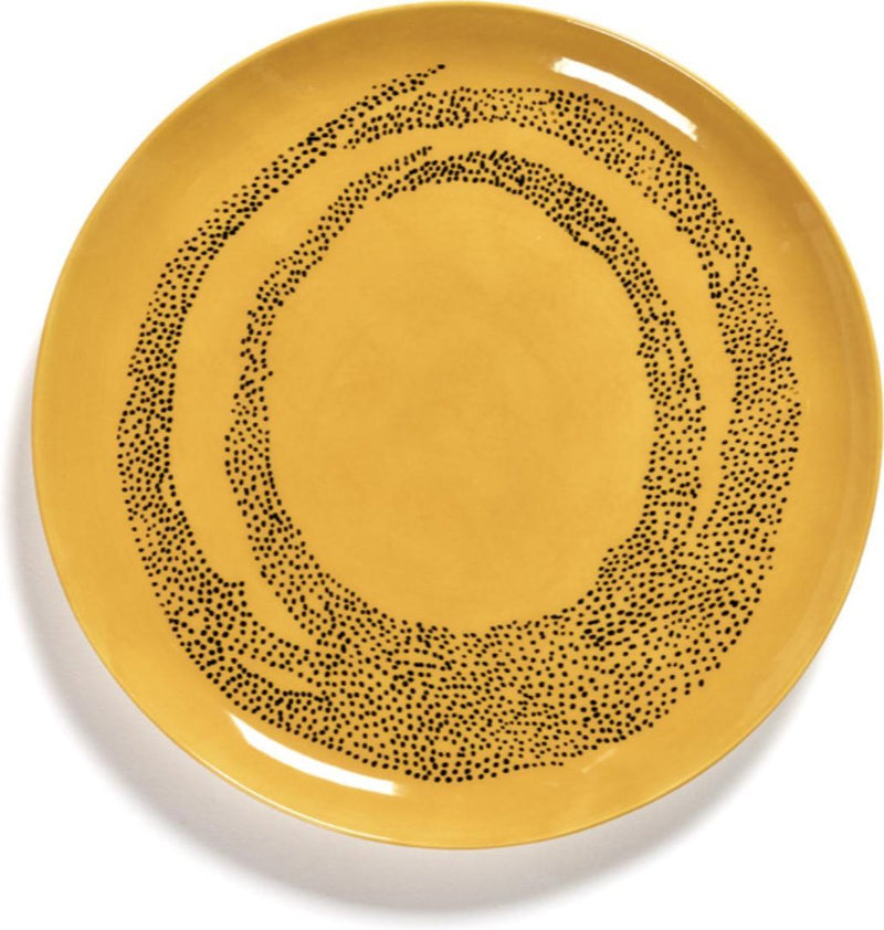 Serax - festa ottolenghi - piatto l - giallo nero - 26 ø - 2 pezzi