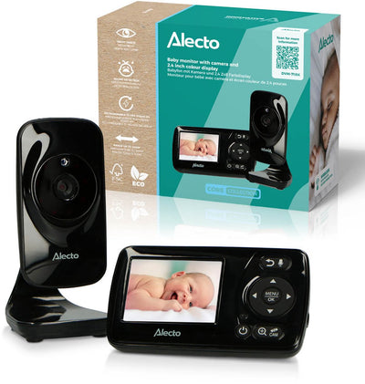 Baby monitor Alecto con fotocamera - dvm71black - nuova versione - visione notturna - risparmio energetico ed espandibile - nero