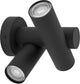Lampada da parete per esterno Eglo Fossignano - LED - 25,3 cm - nero trasparente - inclinabile