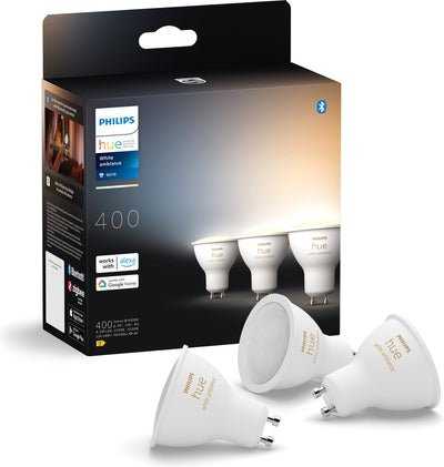 Philips hue spot - luce bianca da calda a fredda - confezione da 3 - gu10