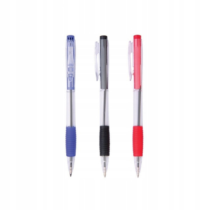 Penna automatica rossa per prodotti da ufficio, impermeabile, linea 0,5 mm, ergonomica