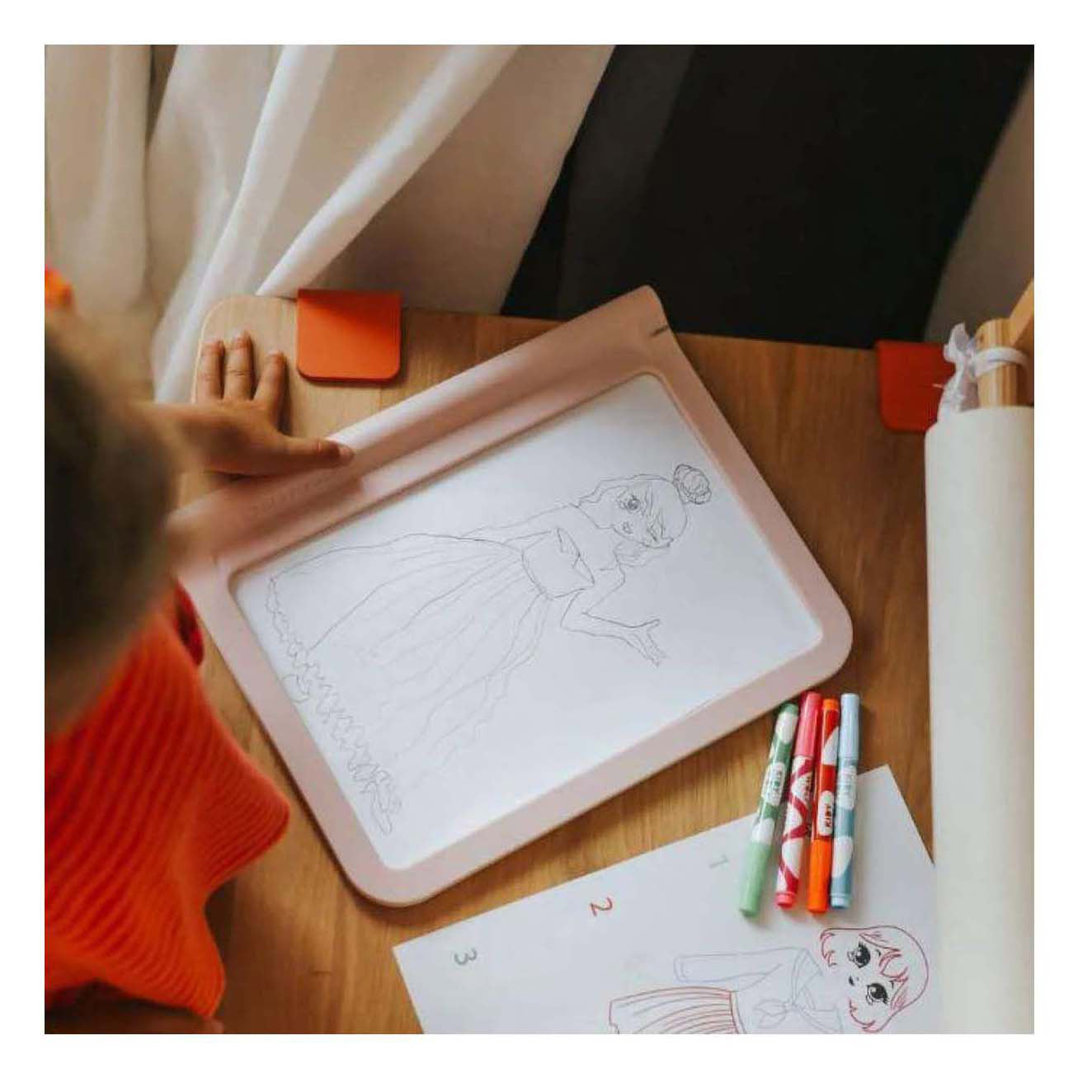 Kidywolf kidydraw-pro a4 2in1 tavolo luminoso rosa