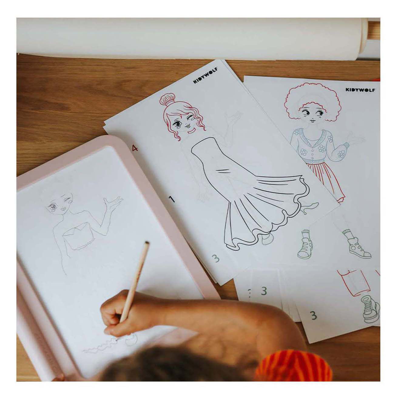 Kidywolf kidydraw-pro a4 2in1 tavolo luminoso rosa
