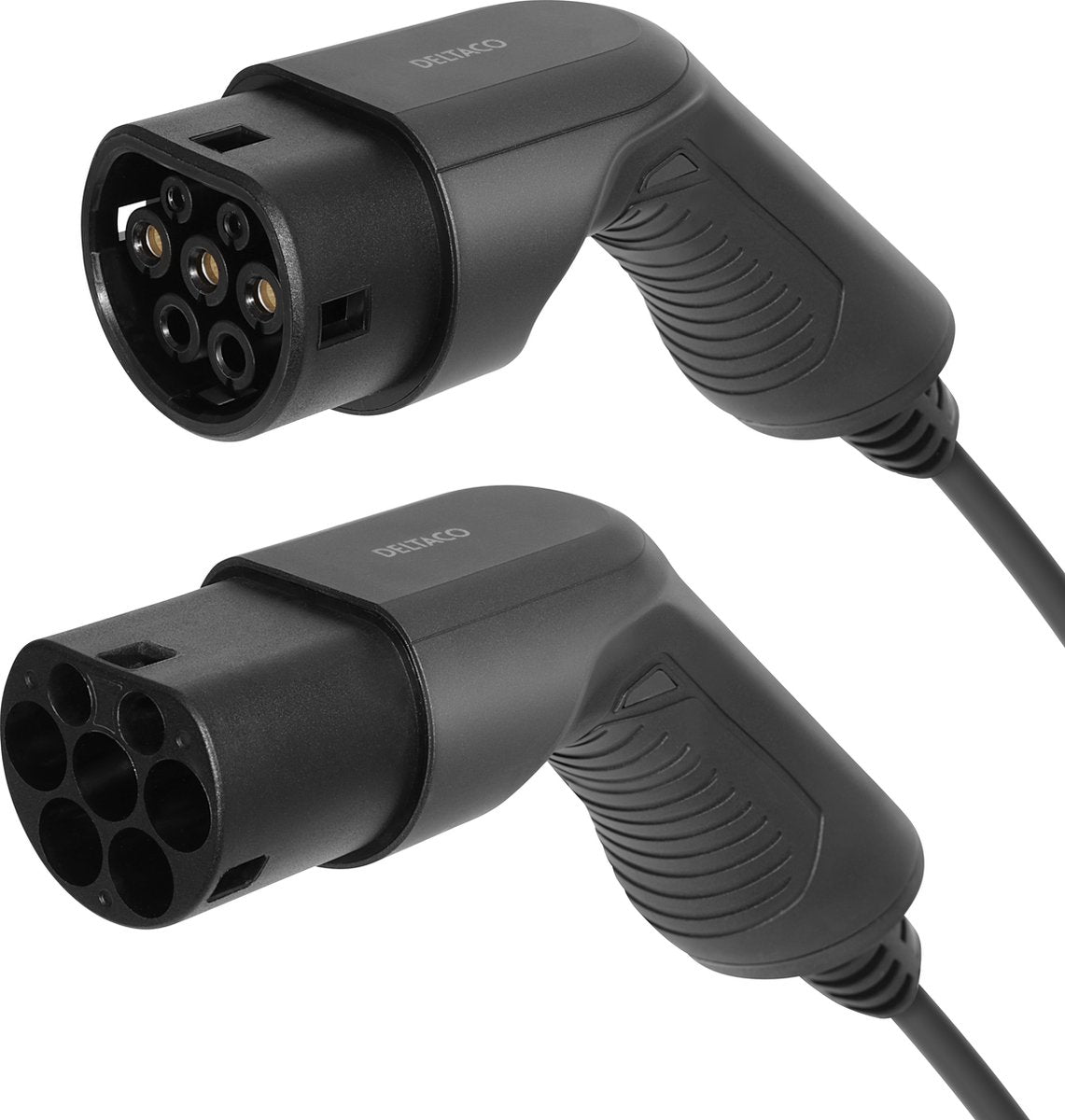 Cable de carga universal e-charge Deltaco para coche eléctrico - tipo 2 - 16a 3,6kw - 3 m - negro