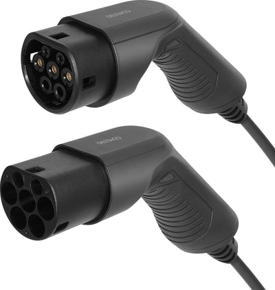 Cavo di ricarica universale Deltaco e-charge per auto elettrica - tipo 2 - 16a 3,6kw - 3 m - nero