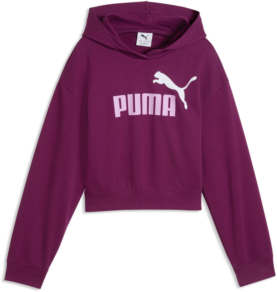 Puma ess 2 color no 1 logo short length hoodie tr g