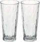 Koziol - super club di vetro n. 19 bicchieri 250 ml set 2 pezzi - termoplastico - trasparente -