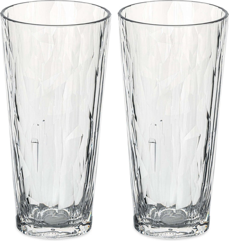Koziol - club de súper cristal núm. 19 vaso 250 ml juego de 2 piezas - termoplástico - transparente -