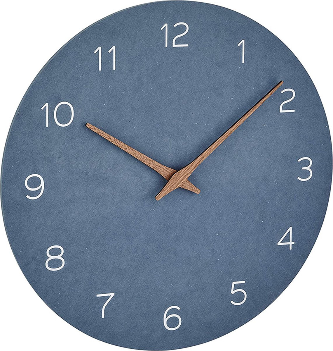 Tfa dostmann 60.3054.06 - wandklok - analoog - rustig loopwerk - houtlook - hout - mdf - duif blauw - bruin - 30 cm ø