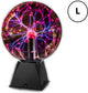 I-total plasma bol - discolamp - plasmalamp - aanraak gevoelig - geluid gevoelig - inclusief usb adapter - zwart - 25cm - groot