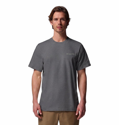 Maglietta da esterno Columbia csc™ outdoor graphic tee da uomo - grigio città erica, paesaggio solare