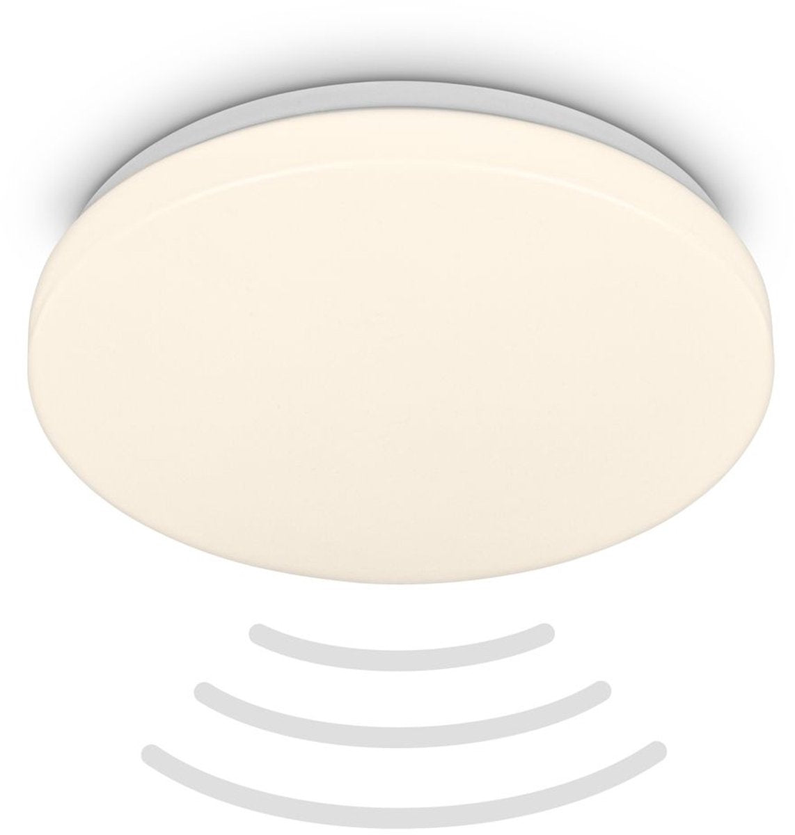 B.k.licht briloner - Lampada da bagno a LED - Illuminazione da bagno con rilevatore di movimento - Lampada da soffitto con luce bianca calda - ø27 x 6,5 cm