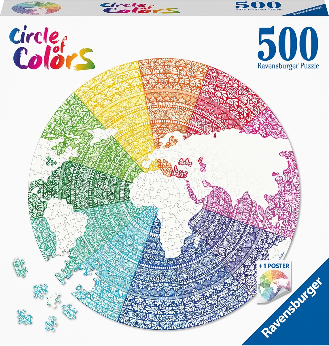 RAVENSBURGER CIRCHE DI COLORE PUZZLE MANDALA, 500st.