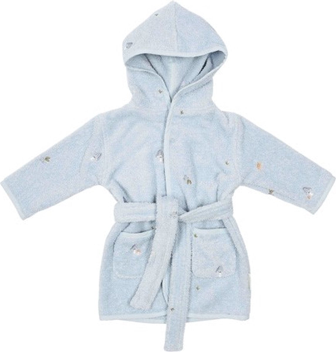 Little dutch badjas - blauw - maat 86 92 - forest friends