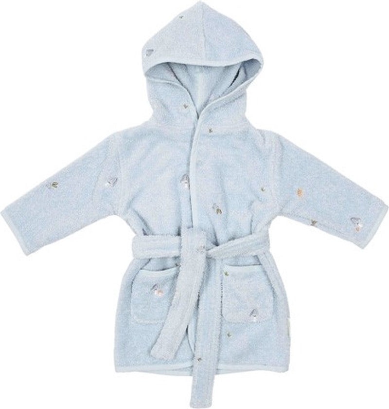 Little dutch badjas - blauw - maat 86 92 - forest friends