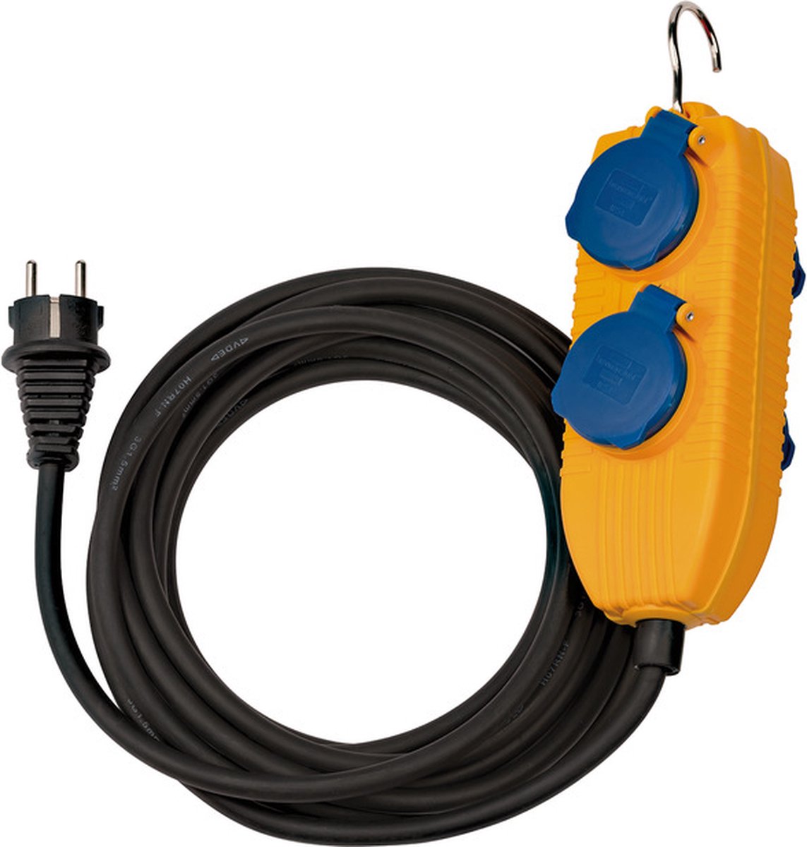 Cable de obra Brennerstuhl ip54 con bloque de enchufe 10m negro h07rn-f 3g1.5 - 1151740010