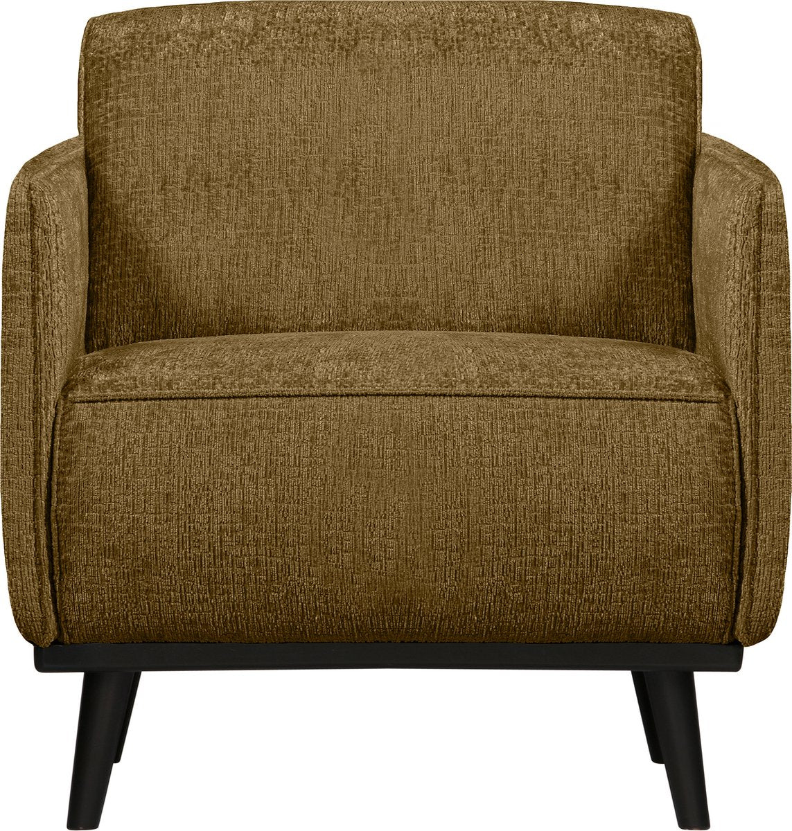 Woood statement fauteuil met arm - structure - velvet - brass