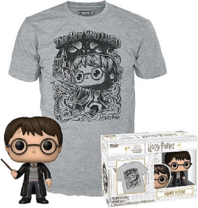 Funkopop! film: scatola di t-shirt di Harry Potter n. 162 effetto metallico - taglia xl