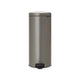 Brabantia pattumiera a pedale 30 litri con secchio interno in plastica platino