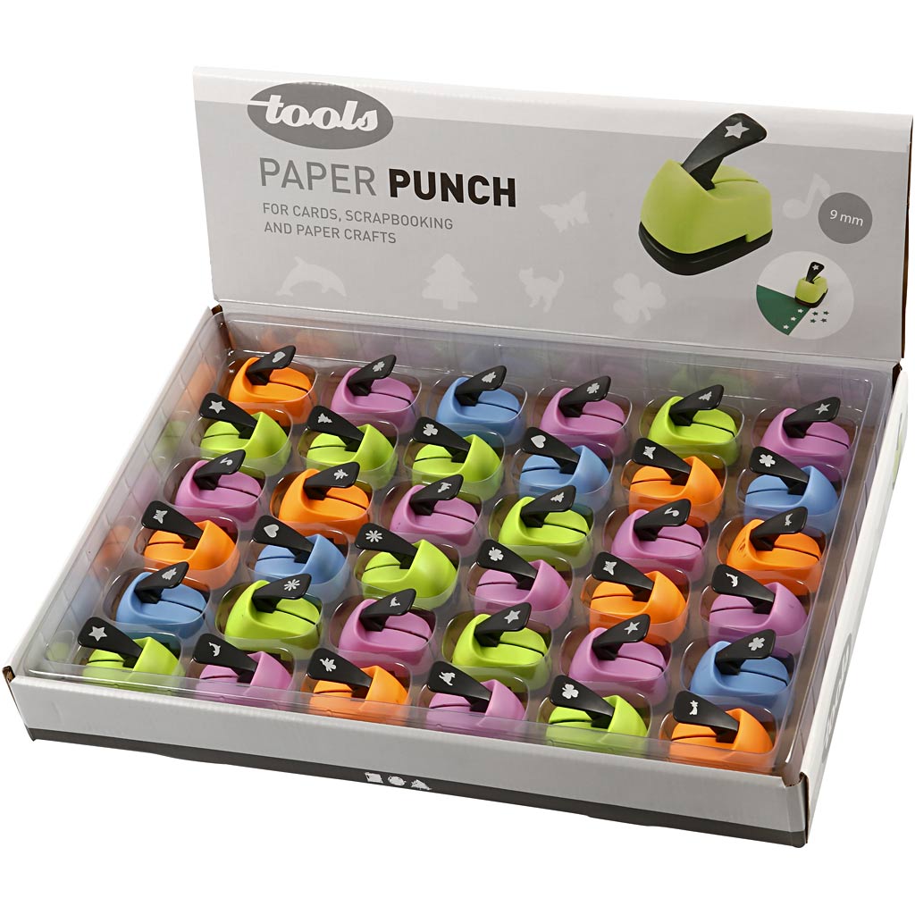 Creativ company punches, every day, size 9 mm, contents may vary, 36 pieces 1 box