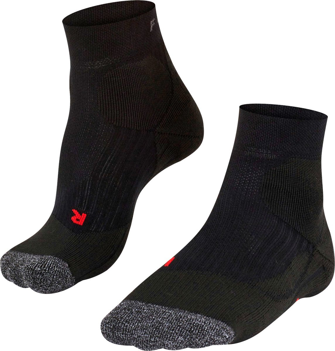 Falke te2 calcetines cortos de tenis de material funcional de algodón anti-ampollas caballeros negro - talla 46-48