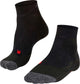 Falke te2 calcetines cortos de tenis de material funcional de algodón anti-ampollas mujeres negro - talla 39-40