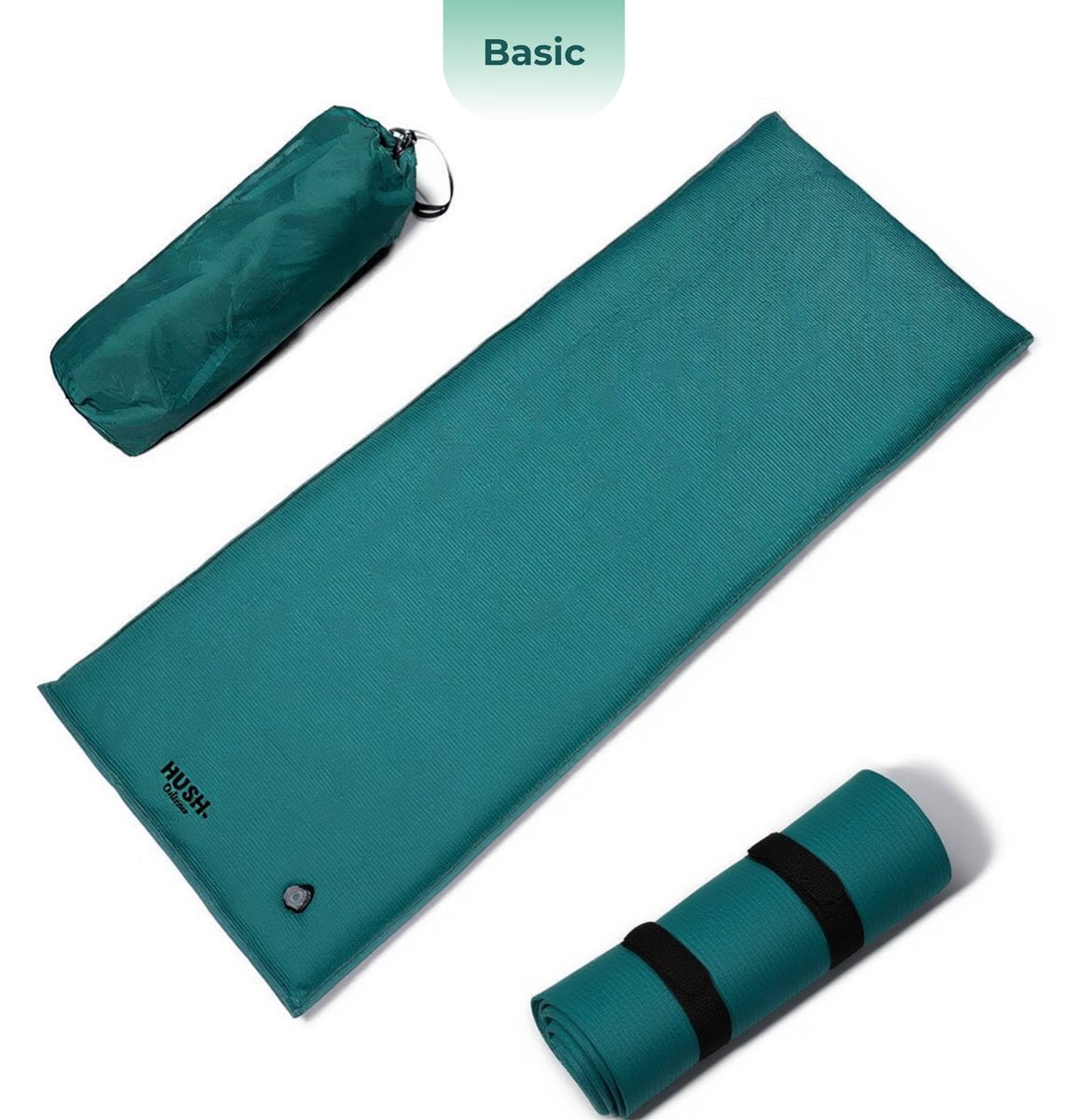 Silenzio. outdoor hush materassino da esterno basic - inc. marsupio - valvola integrata - leggero - 187×62×3 cm