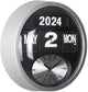 Reloj de pared Karlsson redondo con tapa - plateado - 11x32,6x32,6cm - reloj de pared escandinavo