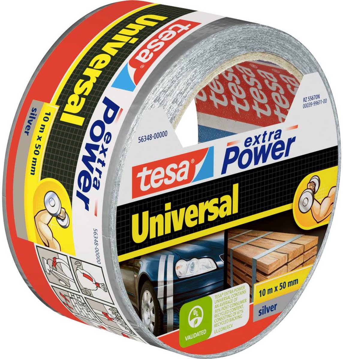 Tesa 1001552 - extra p.uni.grigio 10x50m | 3 pezzi