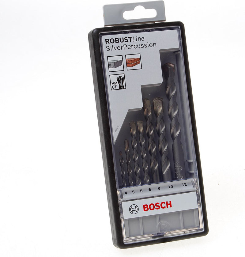 Set di punte per calcestruzzo a percussione Bosch Robust Line Silver - 7 pezzi