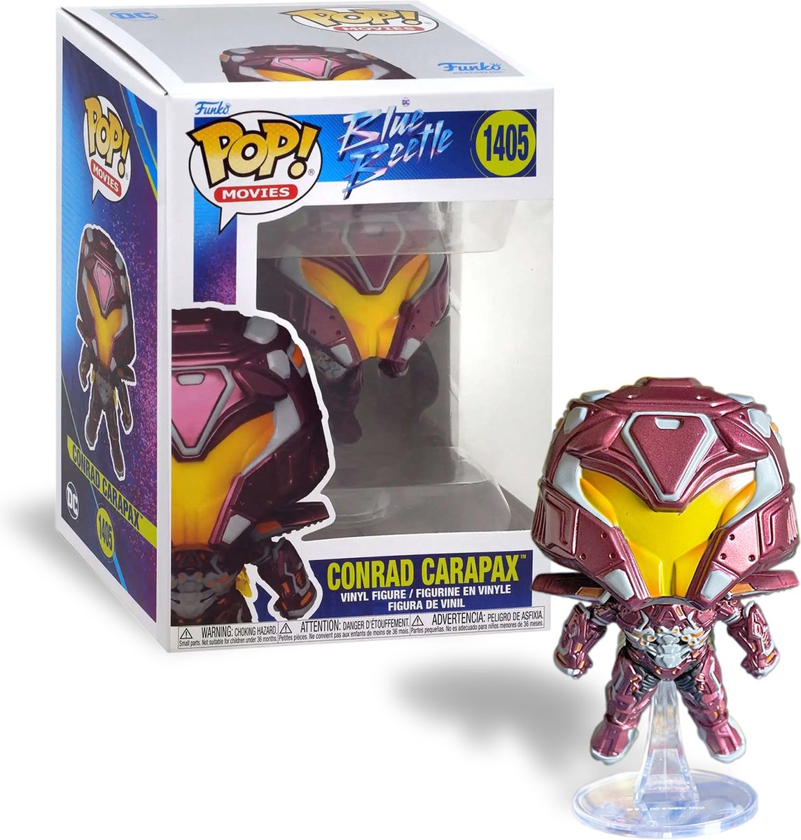 Dc comics funko blue beetle - pop! movies conrad carapax 9 cm verzamelfiguur - multicolours