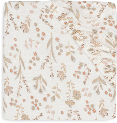 Jollein baby - lenzuolo con angoli jersey 60x120 cm - lettino - cotone morbido - fiorito
