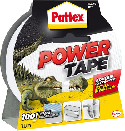 Pattex 1001842 - power tape 10m white bl | 6 pieces