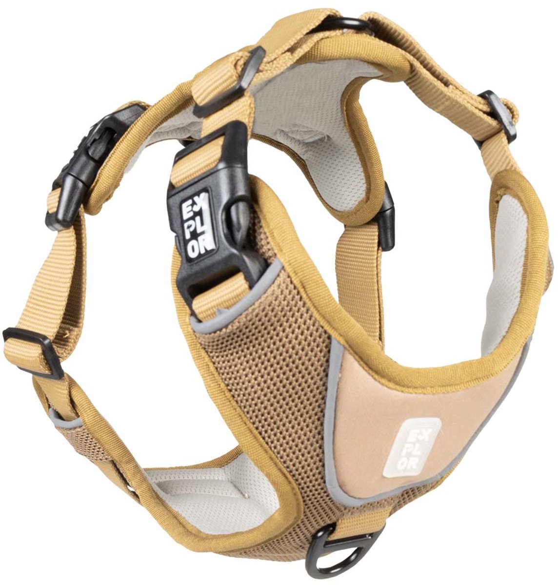 Pettorina Explor duvoplus Ultimate Fit classica no-pull per cani s-35-45cm-40-52cm miele oro