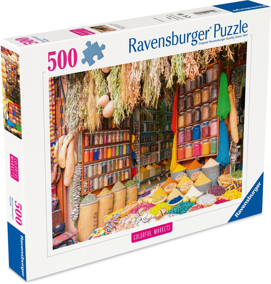 Puzzle Ravensburger mercati colorati n. 4 - 500 pezzi.