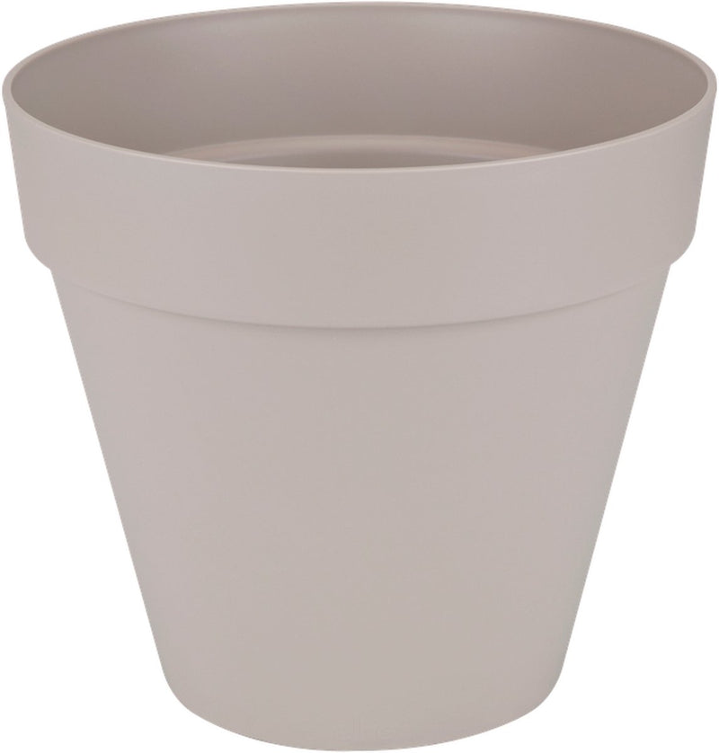 Elho loft urban round 50 - macetero de exterior - ø 48,5 x h 44,5 cm - gris cálido
