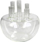 Vaso collezione HD in vetro trasparente 18x18x18cm