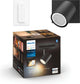 Faretto da superficie Philips Hue Runner - luce bianca calda/fredda - 1 spot - nero - 1 dimmer - gu10