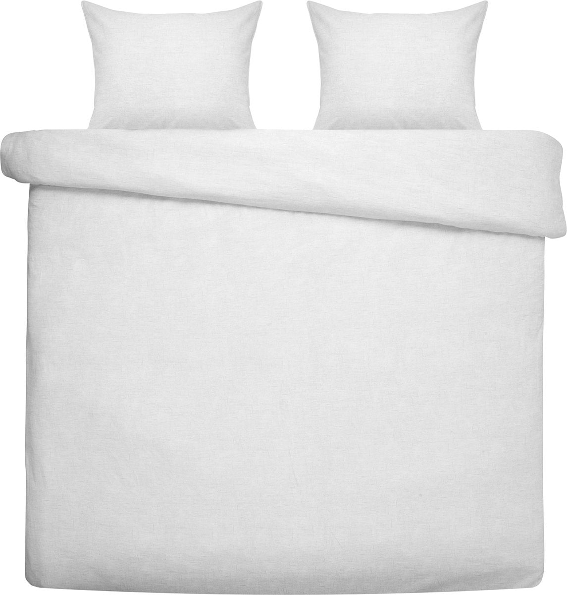 Damai - funda nórdica - ebba - algodón orgánico - 200x200 220 cm - blanco + 2 fundas de almohada 60x70