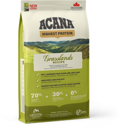 Perro de pastizales de proteínas más altos de Acana