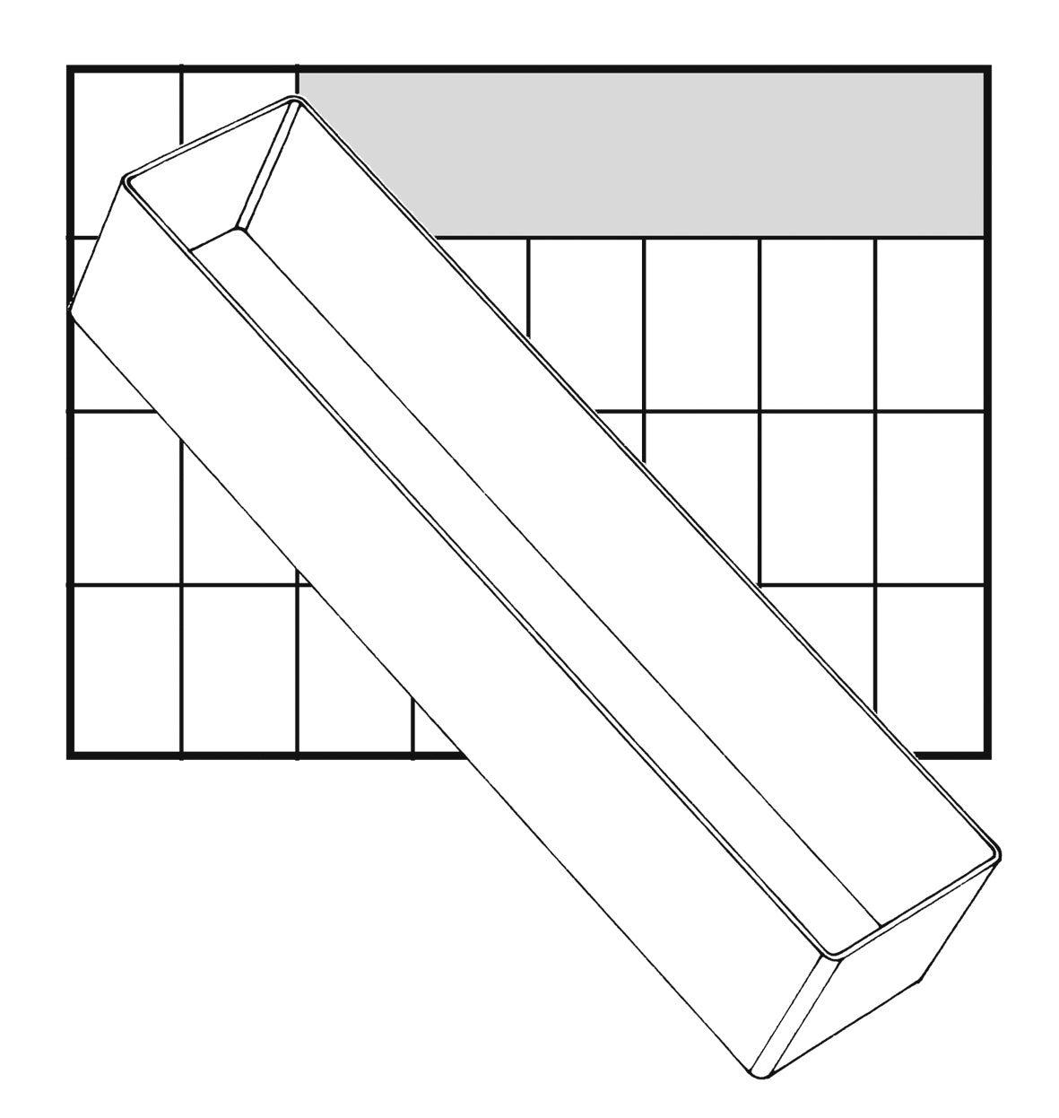Raaco inzet box, afm a8-3, h: 47 mm, afm 235x55 mm, 1 stuk