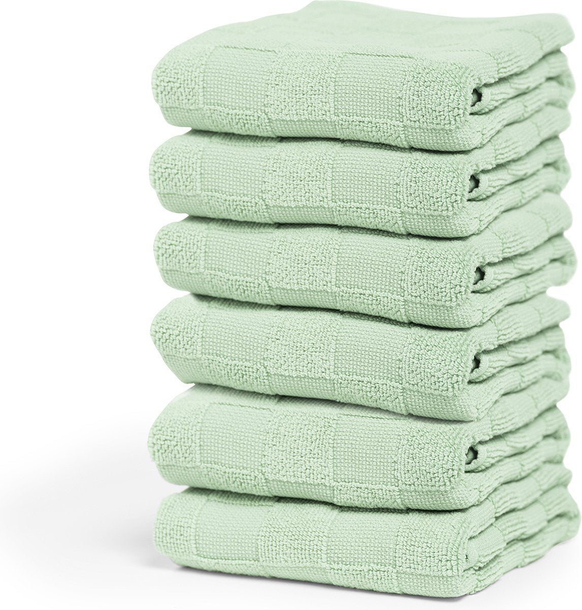 Set asciugamani da cucina Cenerentola Checkmaid - set da 6 - strofinacci da cucina - 50x55 cm - verde