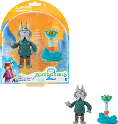 Jazwares zootropolis - Confezione da 2 personaggi Gary de'snake Pawbert Pelter (Zootropolis 2)