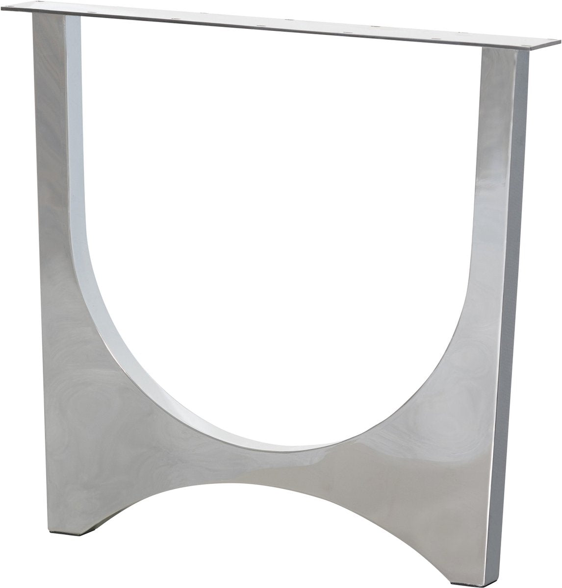 Woood zaandam design tafelpoot - metaal - chrome - 1 stuks - 72x79x10