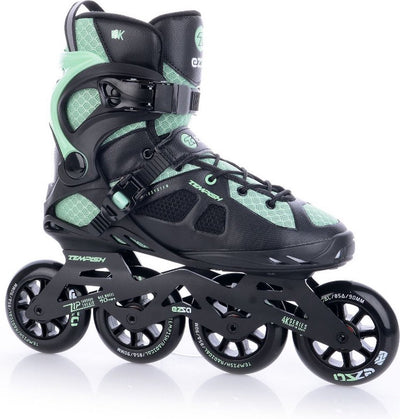 Tempish ezza 90 women's inline skates - 4x90mm wheels - fitness inline skates - black green - size 39