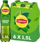 Bottiglia verde di tè freddo Lipton - originale - a basso contenuto di zucchero - 6 x 1500 ml - confezione risparmio