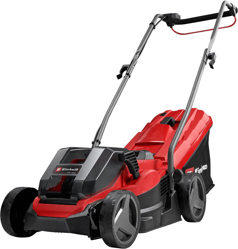 Cortacésped de batería Einhell ge-cm 36 33 li kit - power x-change - 36 v li-ion - ancho de corte 33 cm - superficie de césped recomendada: hasta 250 m² - recipiente colector de 30 l - altura de corte: 25-65 mm - incl. 2x batería de 2,5ah + 2x cargador