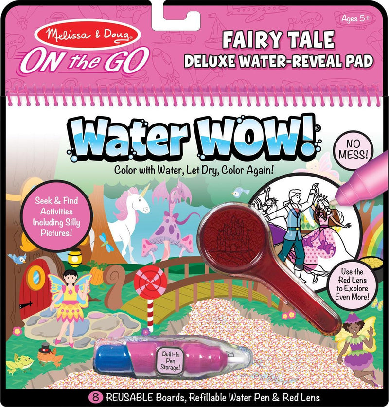 Melissa doug libro para colorear water wow - cuento de hadas cartón rosa